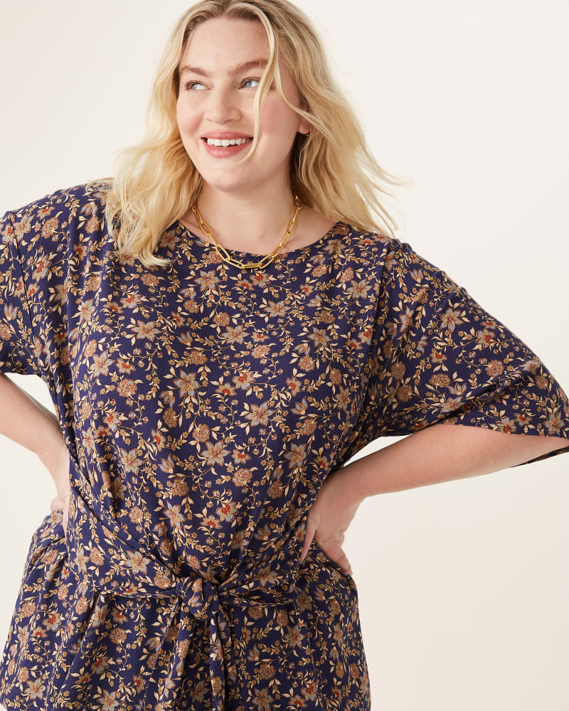 Front of plus size Kara Tie-Front Top by Molly&Isadora | Dia&Co | dia_product_style_image_id:175492